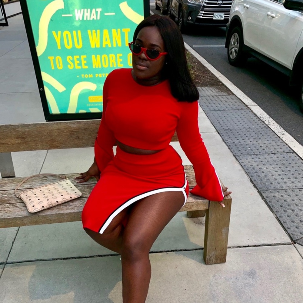 Fashion Nova two piece sweater set.